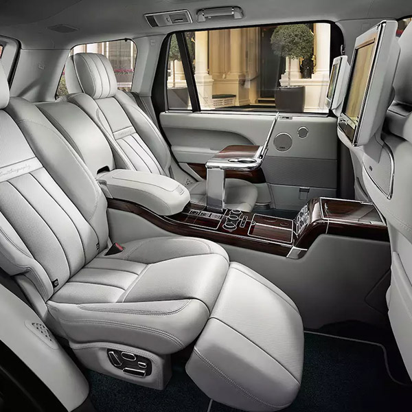 Inside portion of a luxury vehicle